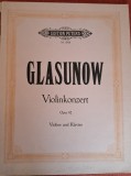 Partitura - Concertul pentru vioară si pian in La minor, Opus 82 - Glasunow (Alexander Glazunov)