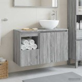 Cumpara ieftin Set dulap baie 2 buc. Sonoma gri 79,5 x 41 x 80 cm