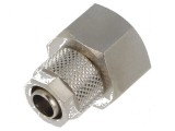 Conector filetat cu șurub, max. 15bar, din alamă nichelată, 8mm