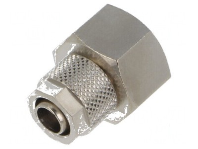 Conector filetat cu șurub, max. 15bar, din alamă nichelată, 8mm foto