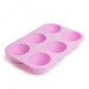 Formă de copt din silicon - 6 cupe