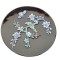 FARFURIOARA DECORATIVA VINTAGE DIN LEMN EXOTIC CU INTARSII DE SIDEF