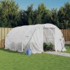 VidaXL Seră cu cadru de oțel, albă, 12 m&sup2;, 4x3x2 m 3188050