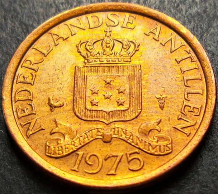 Moneda exotica 1 CENT - ANTILELE OLANDEZE (Caraibe), anul 1975 * cod 1888 B