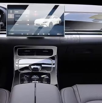 Folie pentru Navigație BYD Han 12.8 inch 2023, Ultra-Rezistentă, Claritate Cristalină, Aplicare Ușoară foto