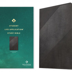 NLT Student Life Application Study Bible, Filament Enabled Edition (Red Letter, Leatherlike, Charcoal Gray Striped)
