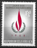 B1416 - Austria 1968 - Drepturile omului,neuzat perfecta stare, Nestampilat