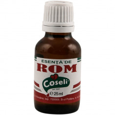 Esenta de Rom Coseli, 25 ml, Esente pentru Prajituri, Esenta de Rom pentru Prajituri, Coseli Esente de Rom, Esenta Rom pentru Deserturi, Esente Sticlu