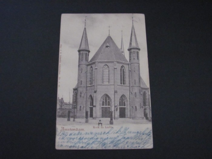 &quot;Biserica Iubirii&quot; Amsterdam - Carte Poștală Olanda (cel mai probabil din perioada 1910&ndash;1940)