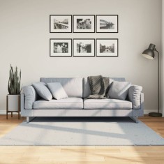 vidaXL Covor HUARTE, fir scurt, moale și lavabil, albastru, 160x160 cm