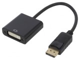 Adaptor DisplayPort la DVI-I 0,2m Negru