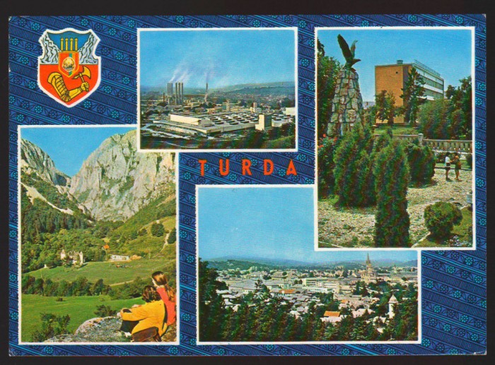 CPIB 22936 - CARTE POSTALA - TURDA. MOZAIC, STEMA, NECIRCULATA