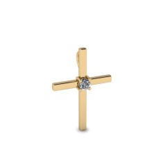 Pandativ din aur galben de 14K in forma de cruce