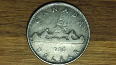 Canada - moneda argint foarte rara - 1 dollar 1936 - George V - an unic de batere - pentru cunoscatori foto