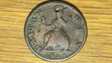 Marea Britanie medievala -moneda de colectie- 1 farthing 1737 -George II (seria cu primul bust)