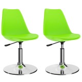 Cumpara ieftin Scaune de bucătărie pivotante, 2 buc. verde, piele artificială