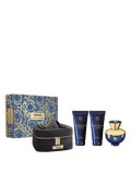 Cumpara ieftin Set cadou Versace Dylan Blue pour Femme (Apa de parfum, 100 ml + Lotiune de corp, 100 ml + Gel de dus, 100 ml + Geanta pentru cosmetice), pentru femei