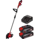 Einhell GE-LE 18/190 Li PXC + Twinpack CB + 4514095 - Trimmer gazon 36.4-45 mm cutite de plastic + Set 2 acumulatori si incarcator Li-Ion 18 V 2.5 Ah
