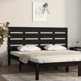 Cumpara ieftin Tăblie de pat, negru, 180x3x80 cm, lemn masiv de pin