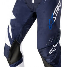 Pantaloni Moto Alpinestars Mx Racer Techstar Factory Alb / Albastru Marimea 28 3721019/270/28