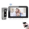 Videointerfon cu functii SMART, cu ecran de 7 inchi, 25 tonuri de apel, flux video clar, raza de actiune de pana la 300 de metri, gri