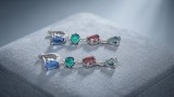 Cercei Pendenti Argint 925 Zirconia Multicolora Cascade Tortita Englezeasca Hipoalergenic 4cm Femei