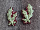 C7 - petlite militare - laur mic 9 - auriu - rosu infanterie - piesa colectie