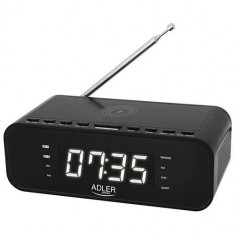 Ceas cu radio, alarma si incarcator wireless Adler AD 1192B