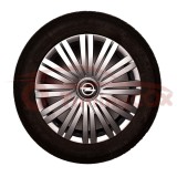 Set 4 Capace Roti Opel R15 Argintii - Model 339, Flexibile, Prindere Sigura