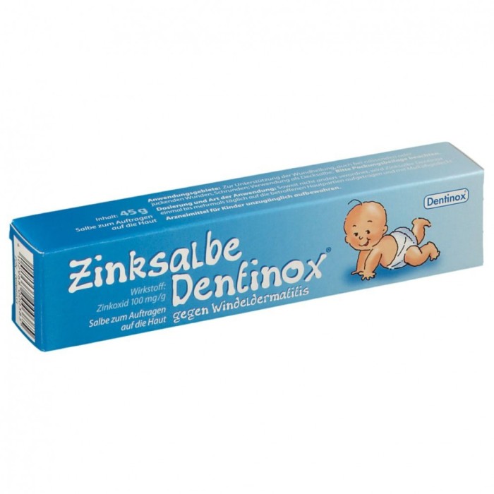 Unguent, Dentinox, Zinksalbe, Efect Protector si Vindecator asupra Dermatozelor, 45gr