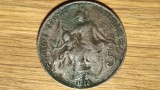 R10 Franta - moneda de colectie bronz - 5 centimes 1913 - Paris - stare buna !, Europa