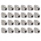 Set 24 Mufe CAT6A de 10 Gbit pentru cabluri Ethernet RJ45, Kwmobile, Argintiu, Metal, 45358.24