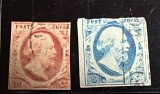 Olanda prima emisiune 1852 no.1+ no.2.cota 57Eur.