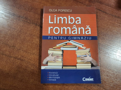 Limba romana pentru gimnaziu de Olga Popescu foto