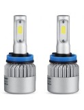 Set 2 leduri H11 COB Canbus, 4300k, putere 72W, luminozitate 8000 Lm, 12V - 24V