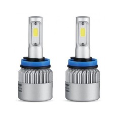 Set 2 leduri H9 COB Canbus, 4300k, putere 72W, luminozitate 8000 Lm, 12V - 24V