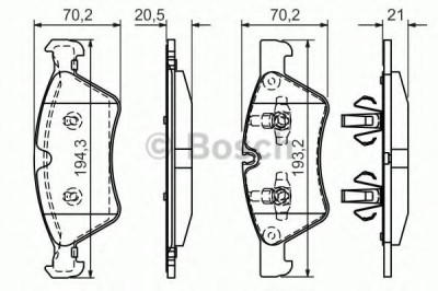 Set placute frana,frana disc MERCEDES E-CLASS T-Model (S211) (2003 - 2009) BOSCH 0 986 494 165 foto