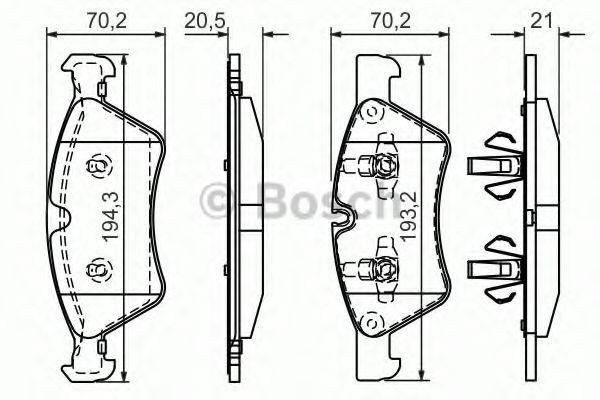 Set placute frana,frana disc MERCEDES E-CLASS T-Model (S211) (2003 - 2009) BOSCH 0 986 494 165