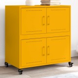 Gossi dulap, galben mustar, 68,5x39x72 cm, otel laminat la rece