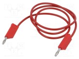 Cablu de măsurare Hirschmann T&amp;M MLN 100/2,5 1m roșu 60VDC 30VAC 32A PVC