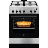 Aragaz pe gaz Electrolux LKG604013X, 4 arzatoare, Inox antiamprenta, 50&deg;C - 250&deg;C, Clasa A