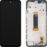 Display cu Touchscreen Xiaomi Redmi 12 5G, cu Rama, Negru, Service Pack 5600180M1900