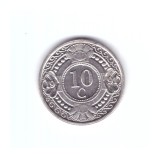 Moneda Antilele olandeze 10 cents/centi 1991, stare foarte buna, curata, cu luciu