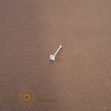 Piercing Nas Argint 925, Zirconia Patrat Alb, SaraTremo - Delicat, Minimalist, Stralucitor, Bijuterie Femei
