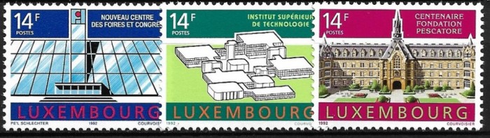 B2675 - Luxemburg 1992 - Cladiri deosebite 3v,neuzat,perfecta stare