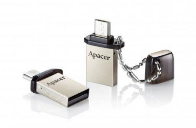 Memorie flash OTG/ USB 2.0 8GB Apacer negru foto