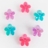 Clame de par cu floare irizata, Set 6 buc, Multicolor, 2,5 cm, CMCLASS