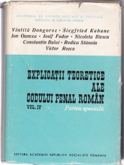 AS - VINTILĂ DONGOROZ - EXPLICAȚII TEORETICE ALE CODULUI PENAL ROM&Acirc;N (1,2,3,4 VOL)