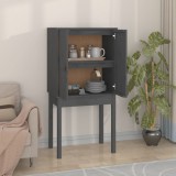 vidaXL Dulap &icirc;nalt, gri, 60x40x120 cm, lemn masiv de pin