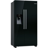 Side by side Bosch KAD93ABEP,562 l, Clasa E, NoFrost, FreshSafe, Iluminare LED, VarioZone, H 179 cm, Negru